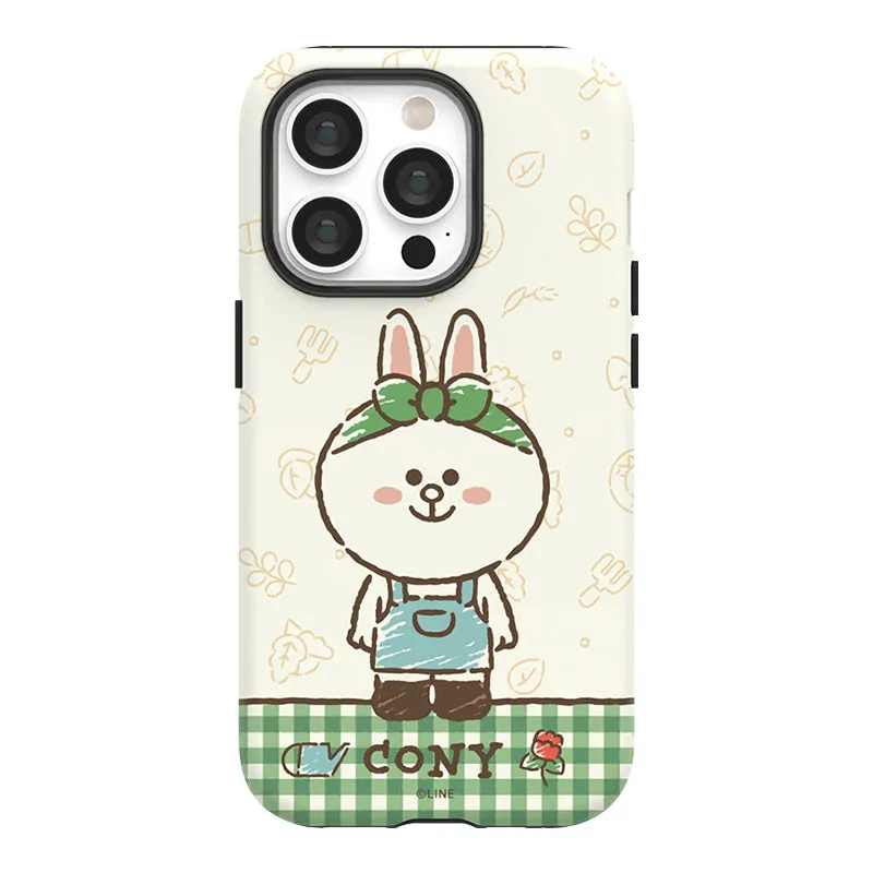 Line Friends Garden Dual Layer TPU PC Shockproof Guard Up Combo Case Cover