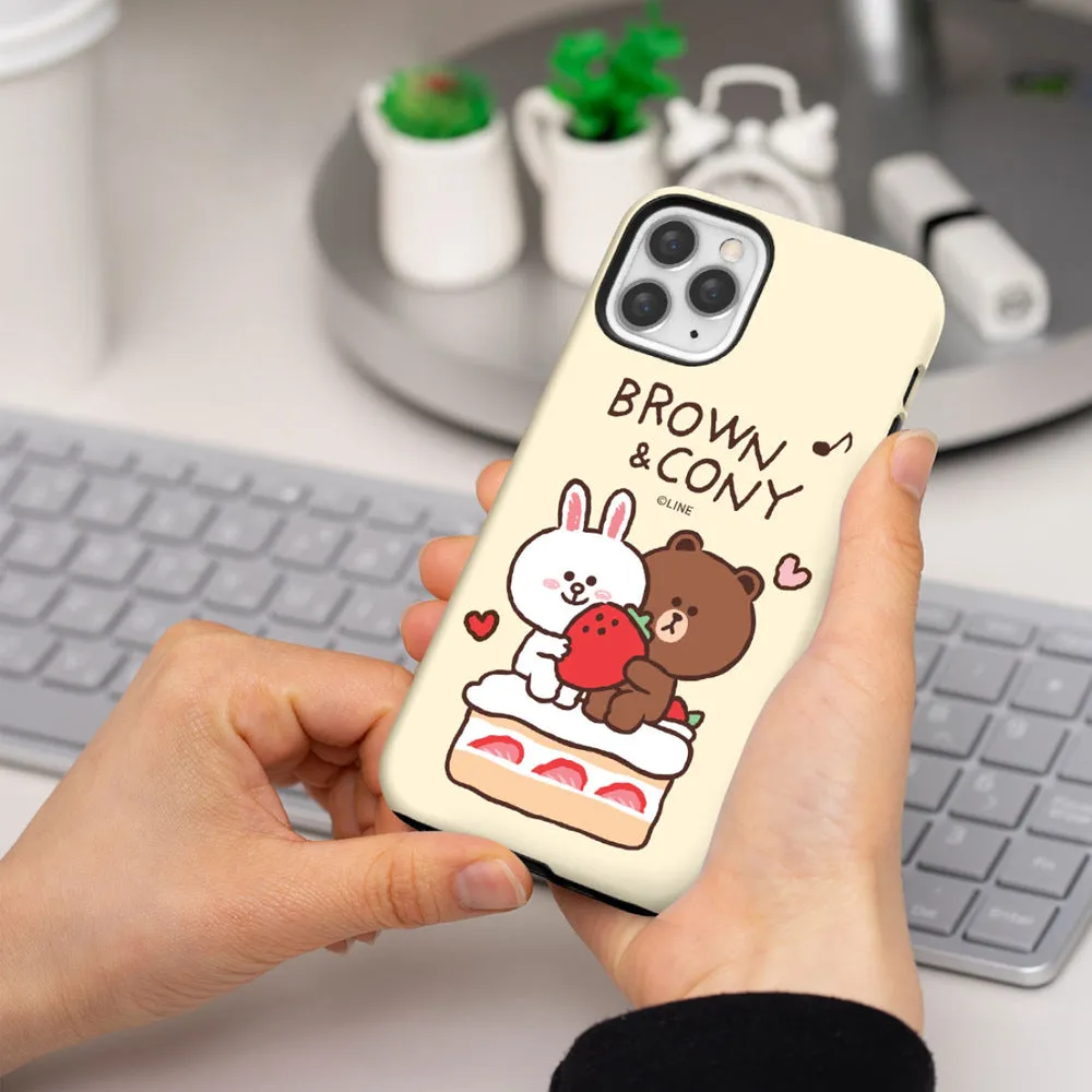 Line Friends Petit Sweets Dual Layer TPU PC Shockproof Guard Up Combo Case Cover