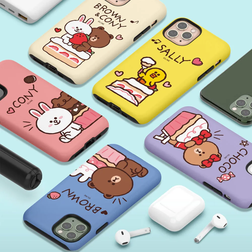 Line Friends Petit Sweets Dual Layer TPU PC Shockproof Guard Up Combo Case Cover