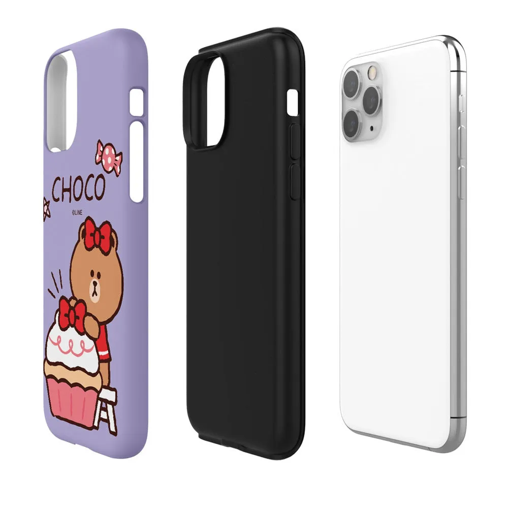 Line Friends Petit Sweets Dual Layer TPU PC Shockproof Guard Up Combo Case Cover