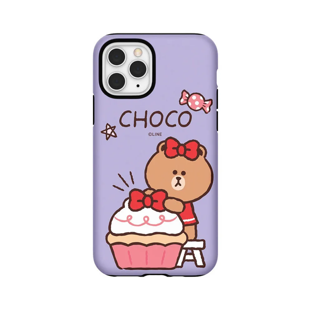 Line Friends Petit Sweets Dual Layer TPU PC Shockproof Guard Up Combo Case Cover