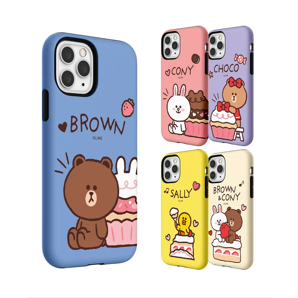 Line Friends Petit Sweets Dual Layer TPU PC Shockproof Guard Up Combo Case Cover