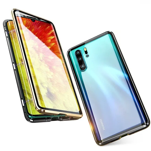 Luxury Full Body Protective Magnetic Case For Huawei P30 Pro P20 Mate 20 Pro 360 Tempered Glass Back Cover Huawei P30Pro Case On