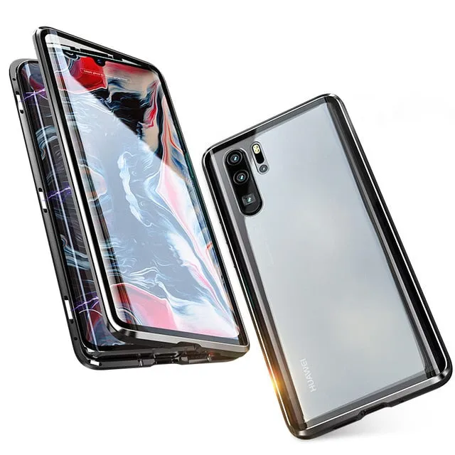 Luxury Full Body Protective Magnetic Case For Huawei P30 Pro P20 Mate 20 Pro 360 Tempered Glass Back Cover Huawei P30Pro Case On