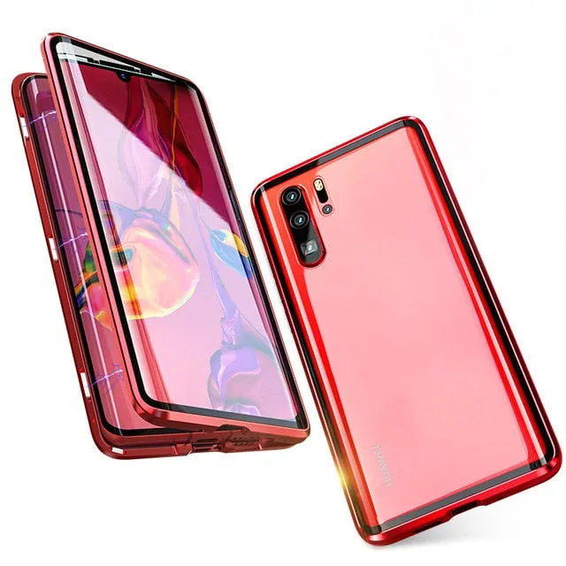 Luxury Full Body Protective Magnetic Case For Huawei P30 Pro P20 Mate 20 Pro 360 Tempered Glass Back Cover Huawei P30Pro Case On