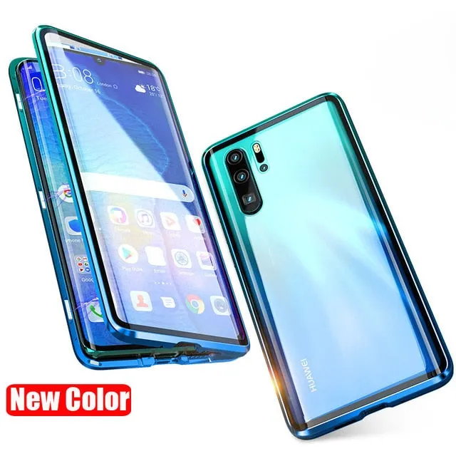 Luxury Full Body Protective Magnetic Case For Huawei P30 Pro P20 Mate 20 Pro 360 Tempered Glass Back Cover Huawei P30Pro Case On