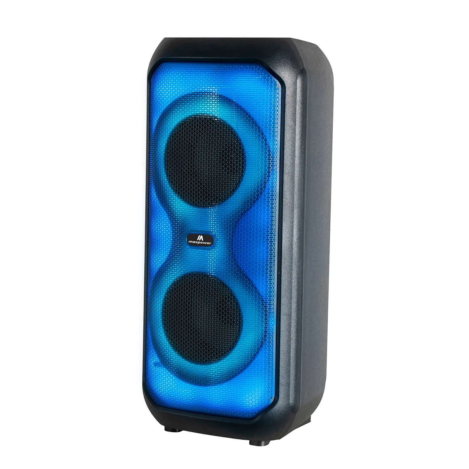 Max Power 4" X 2 Bluetooth Speaker W/ Mic For Karaoke & Different LED Light Modes - Black