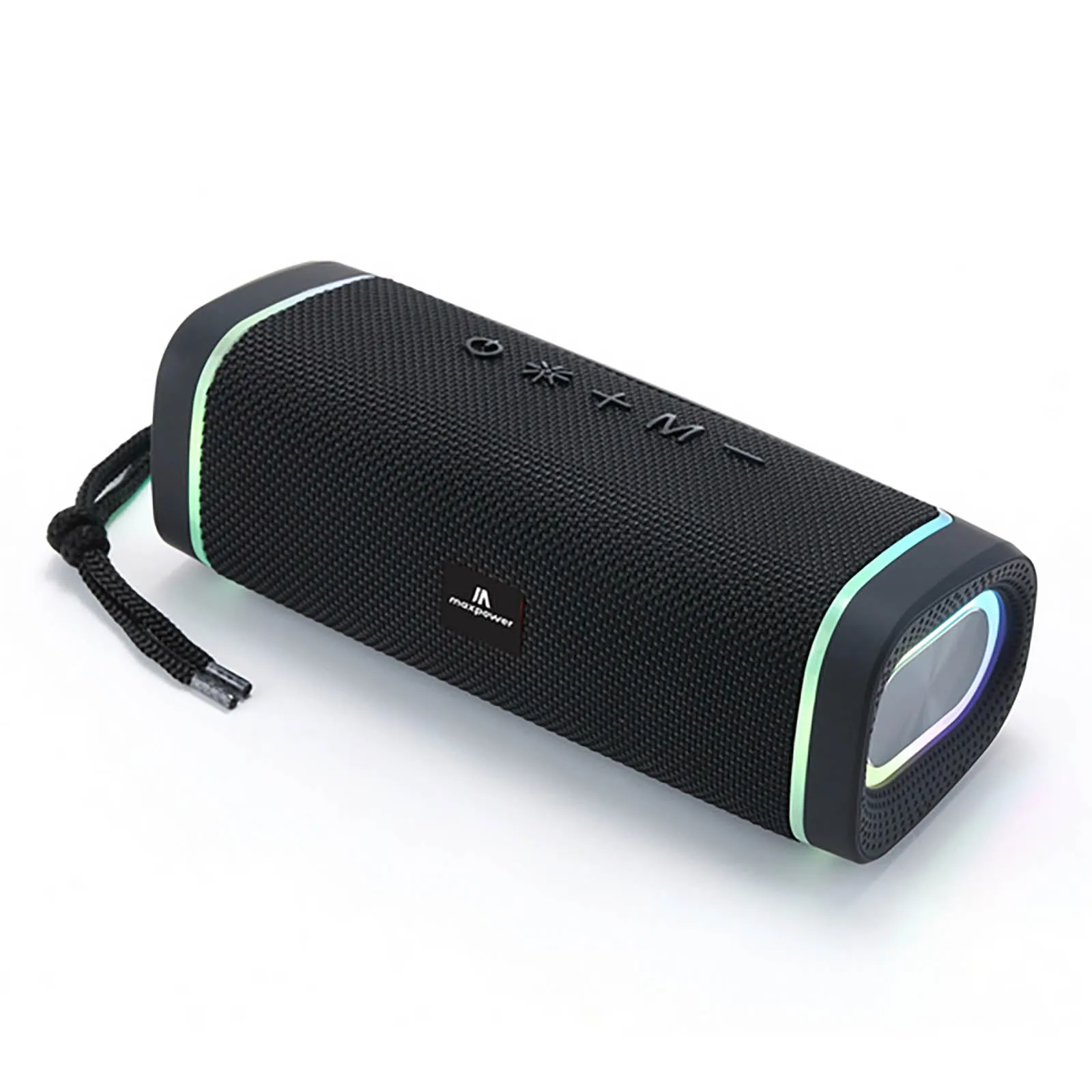 Max Power Water Resistant & Dust Proof Bluetooth Speaker W/ LED Lights - Black