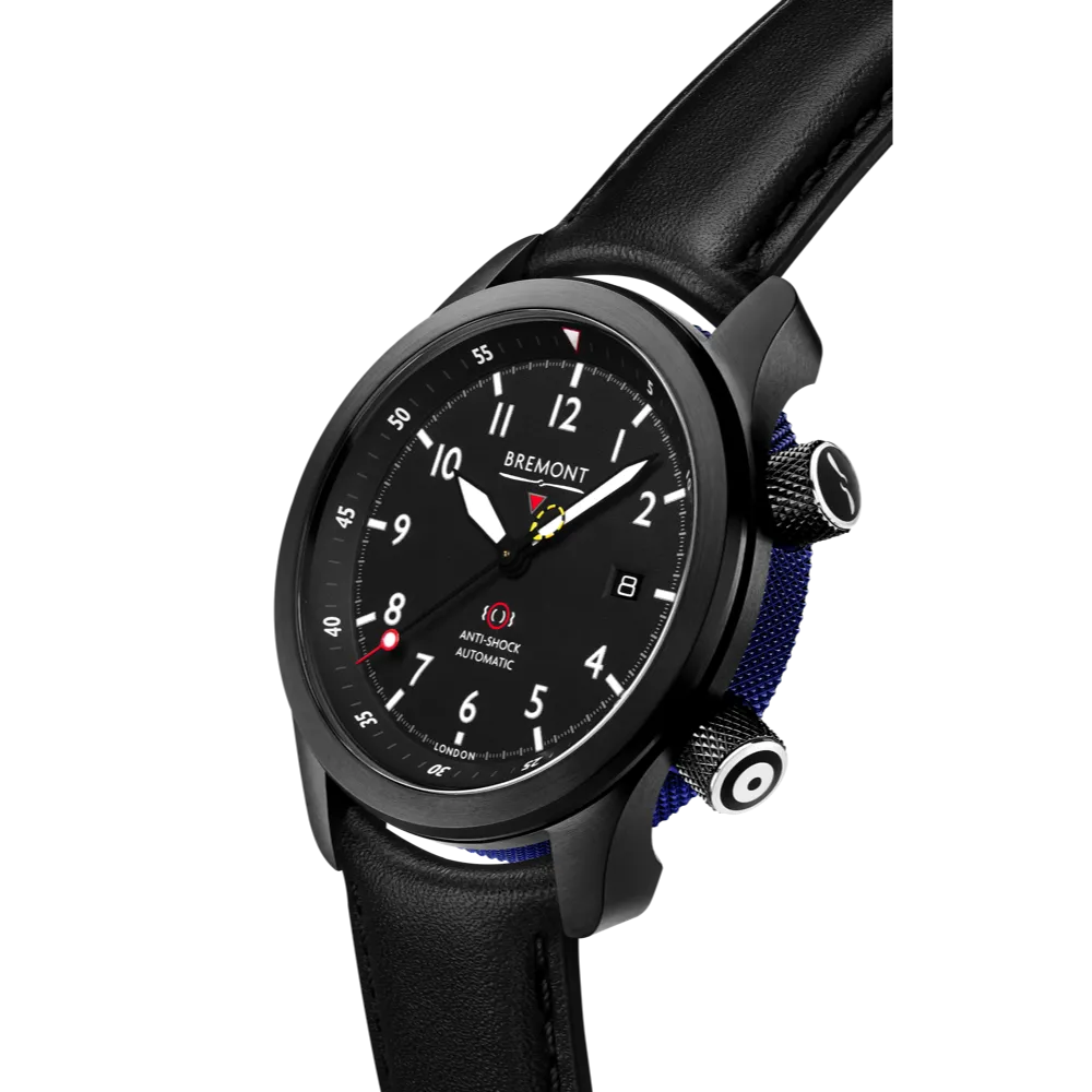 MBII Custom DLC, Black Dial with Blue Barrel & Closed Case Back