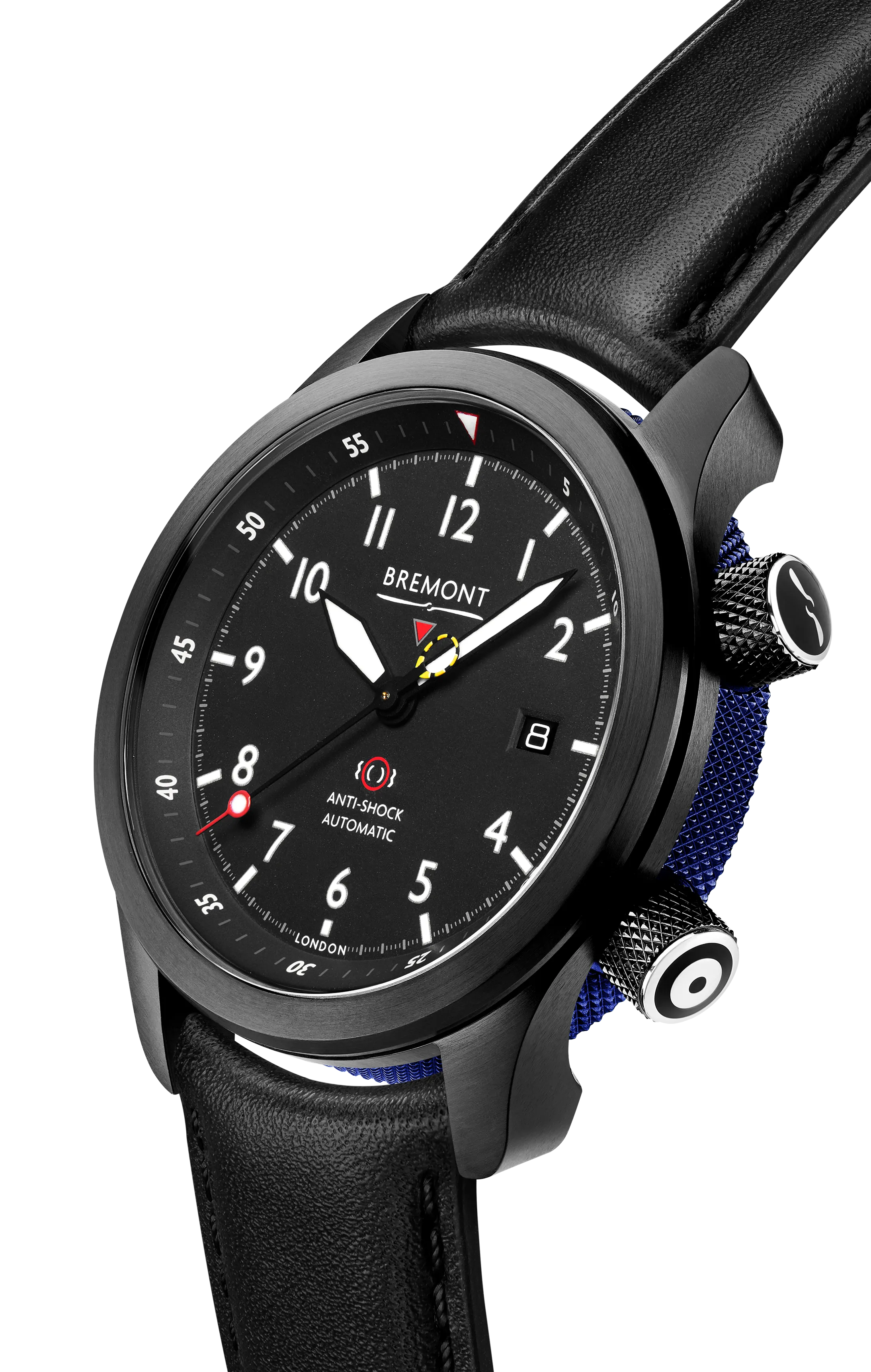 MBII Custom DLC, Black Dial with Dark Blue Barrel & Open Case Back