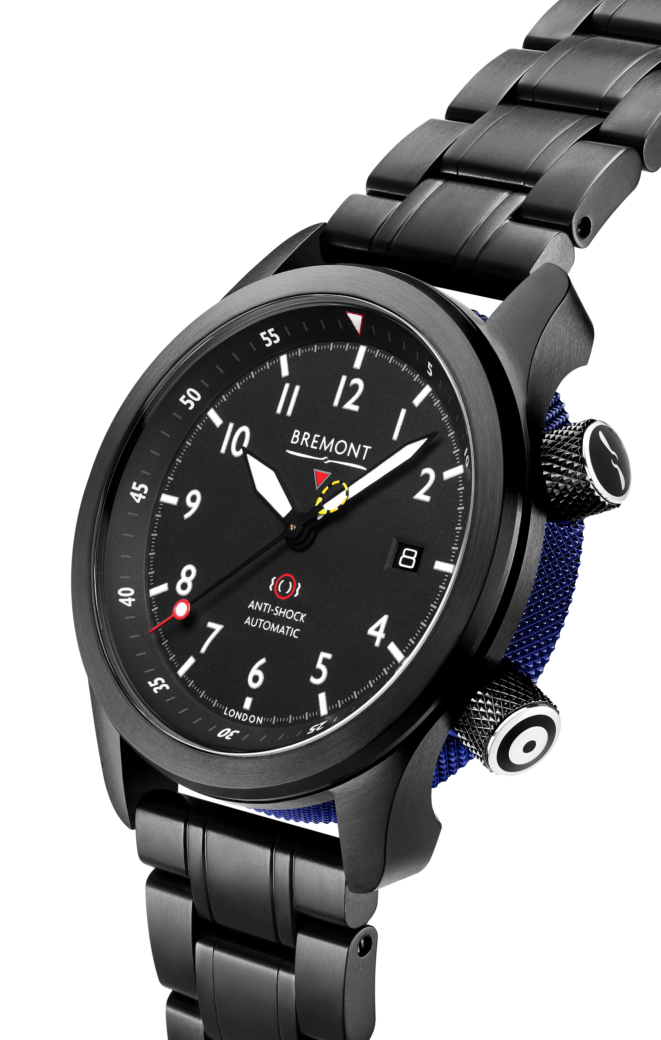 MBII Custom DLC, Black Dial with Dark Blue Barrel & Open Case Back