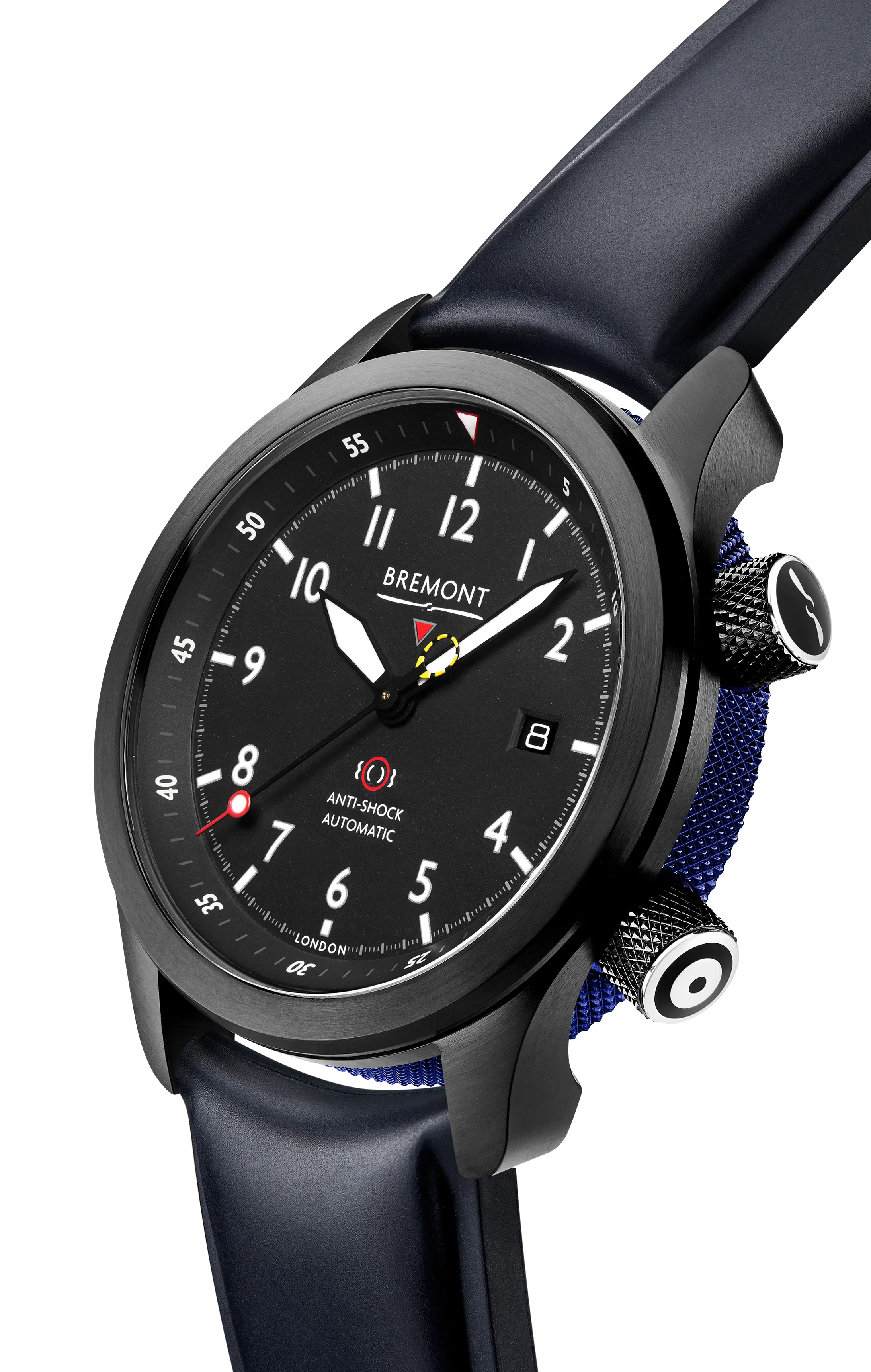 MBII Custom DLC, Black Dial with Dark Blue Barrel & Open Case Back