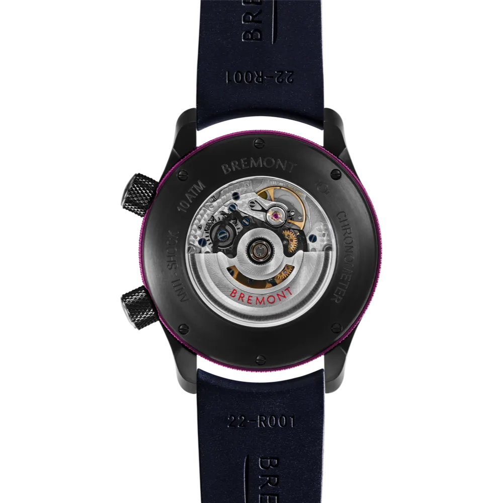 MBII Custom DLC, Black Dial with Purple Barrel & Open Case Back