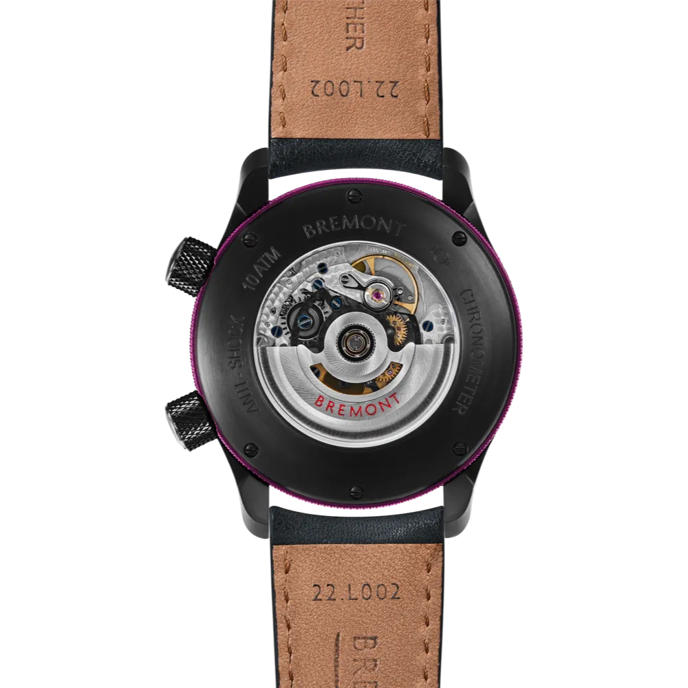 MBII Custom DLC, Black Dial with Purple Barrel & Open Case Back