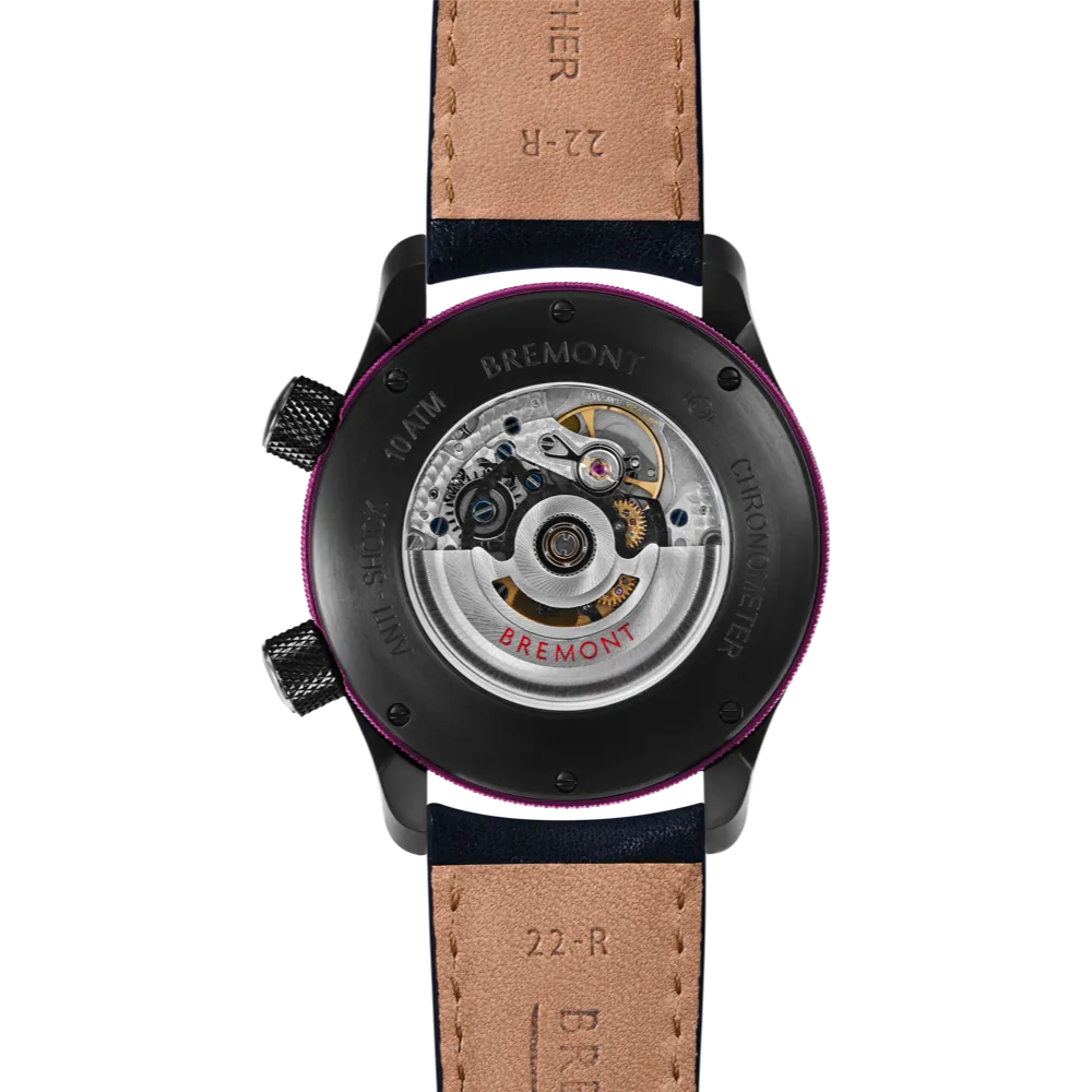 MBII Custom DLC, Black Dial with Purple Barrel & Open Case Back