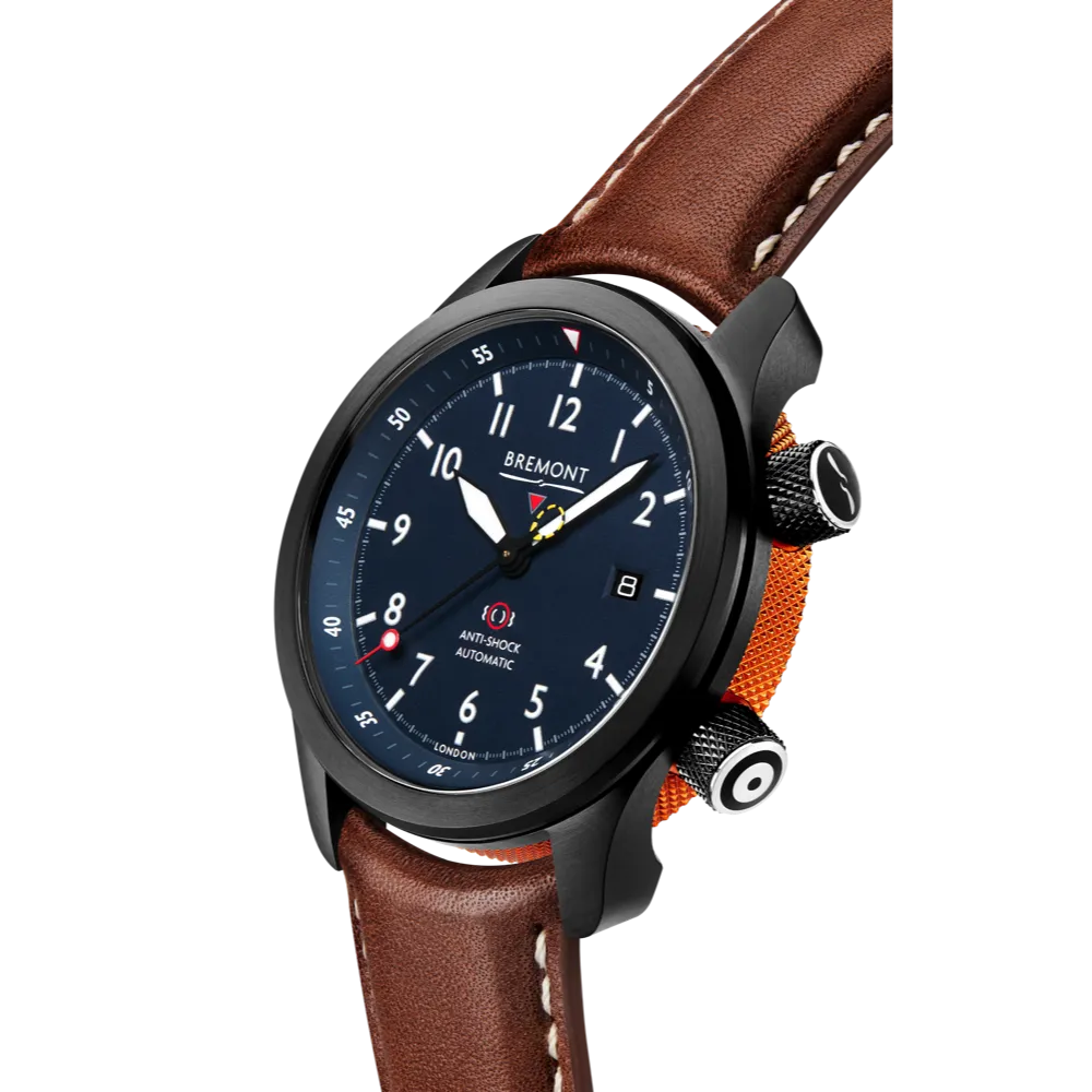 MBII Custom DLC, Blue Dial with Orange Barrel & Closed Case Back