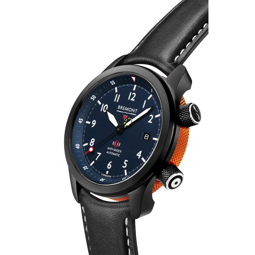 MBII Custom DLC, Blue Dial with Orange Barrel & Closed Case Back