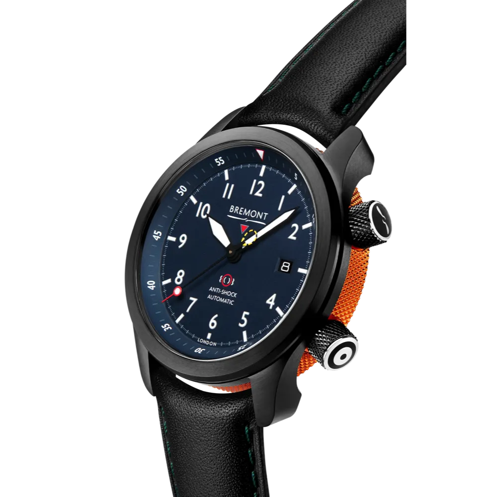 MBII Custom DLC, Blue Dial with Orange Barrel & Closed Case Back