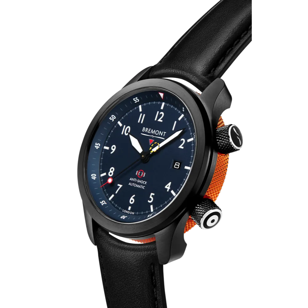 MBII Custom DLC, Blue Dial with Orange Barrel & Closed Case Back