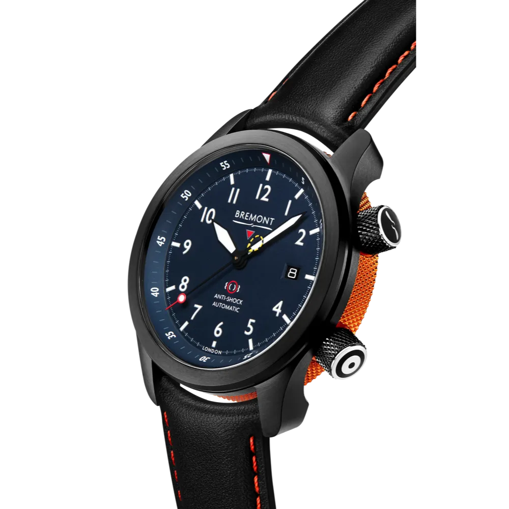 MBII Custom DLC, Blue Dial with Orange Barrel & Closed Case Back