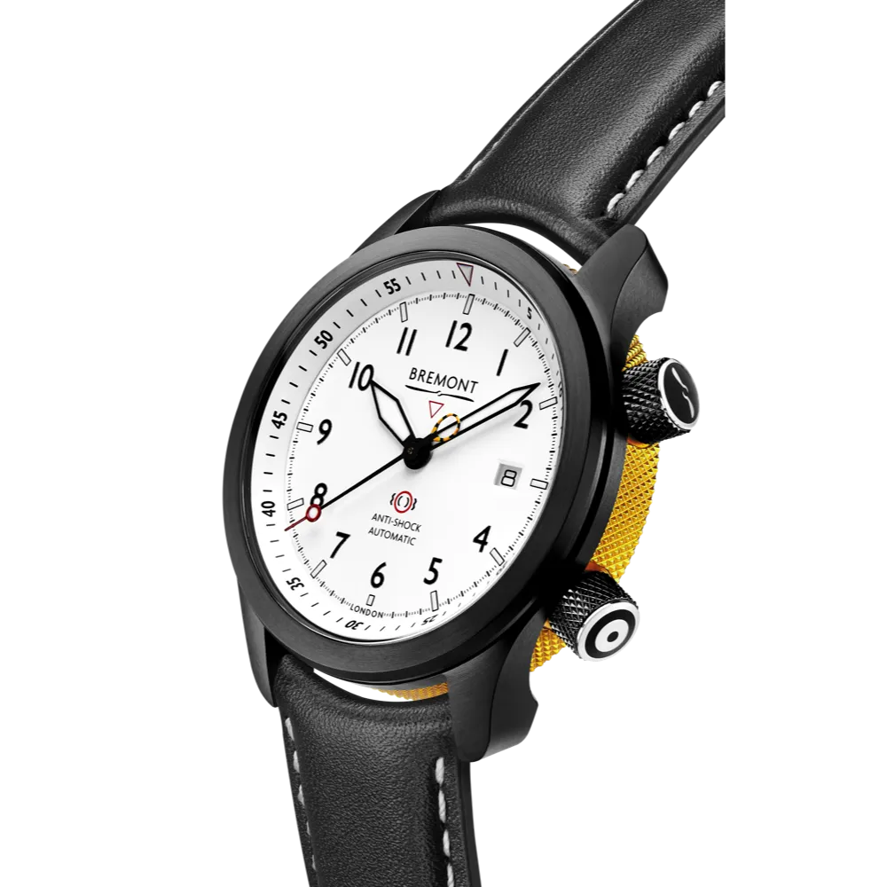 MBII Custom DLC, White Dial with Yellow Barrel & Open Case Back