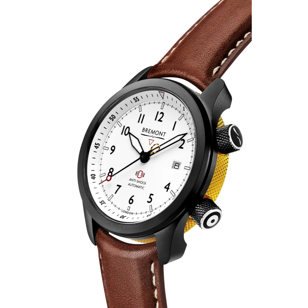 MBII Custom DLC, White Dial with Yellow Barrel & Open Case Back