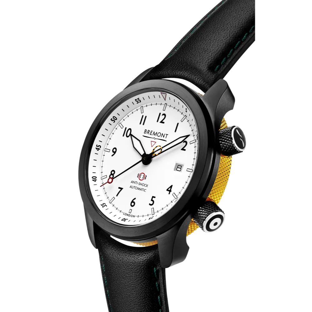 MBII Custom DLC, White Dial with Yellow Barrel & Open Case Back