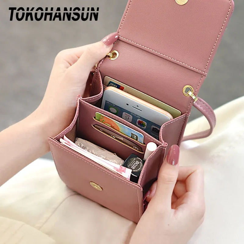 Mini Crossbody Bags for Women Phone Bag For iPhone 11 pro max 8 For Samsung Small Female Shoulder Handbags wallet For lg stylo 4