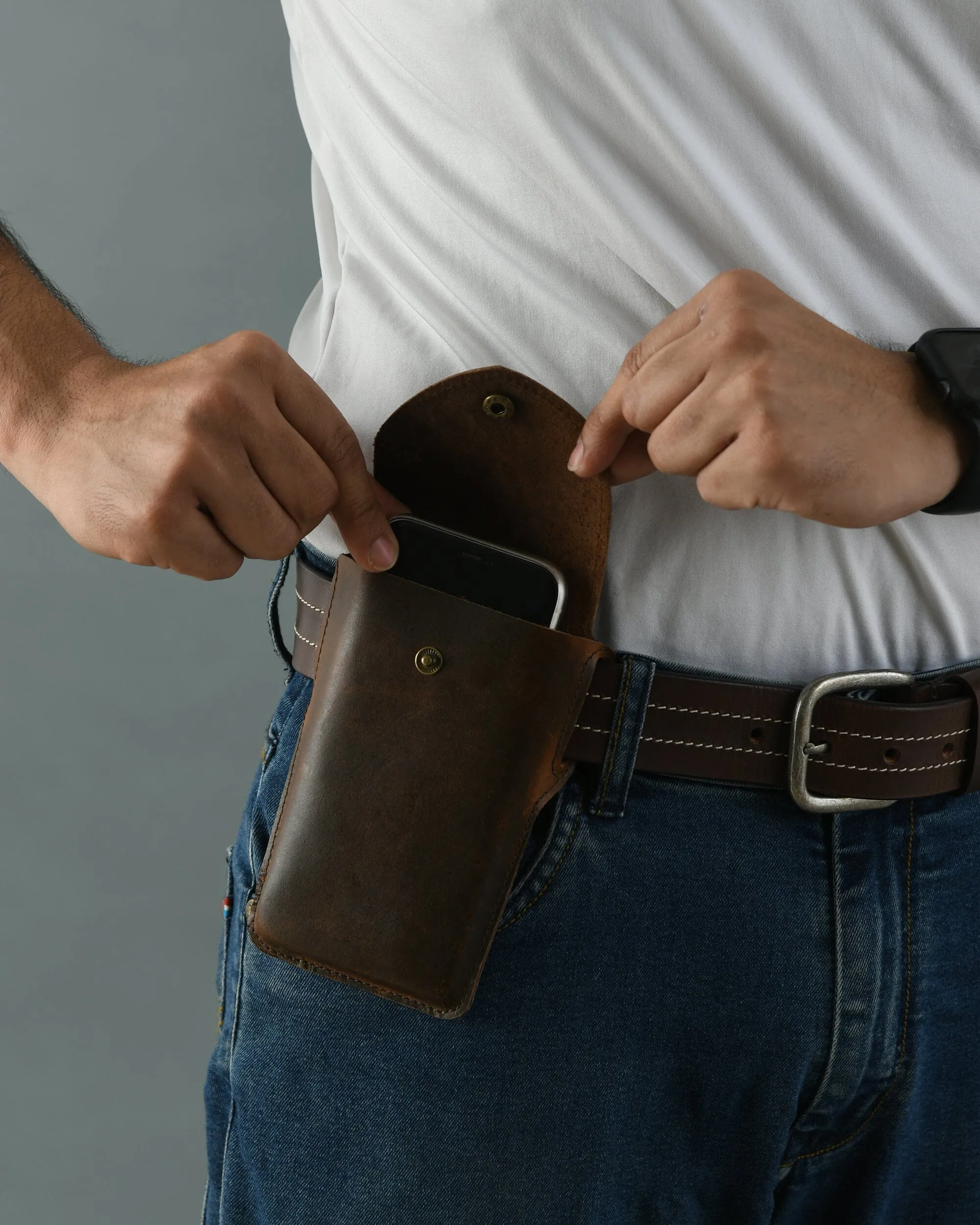 Mobile Holster Case- Dark Brown