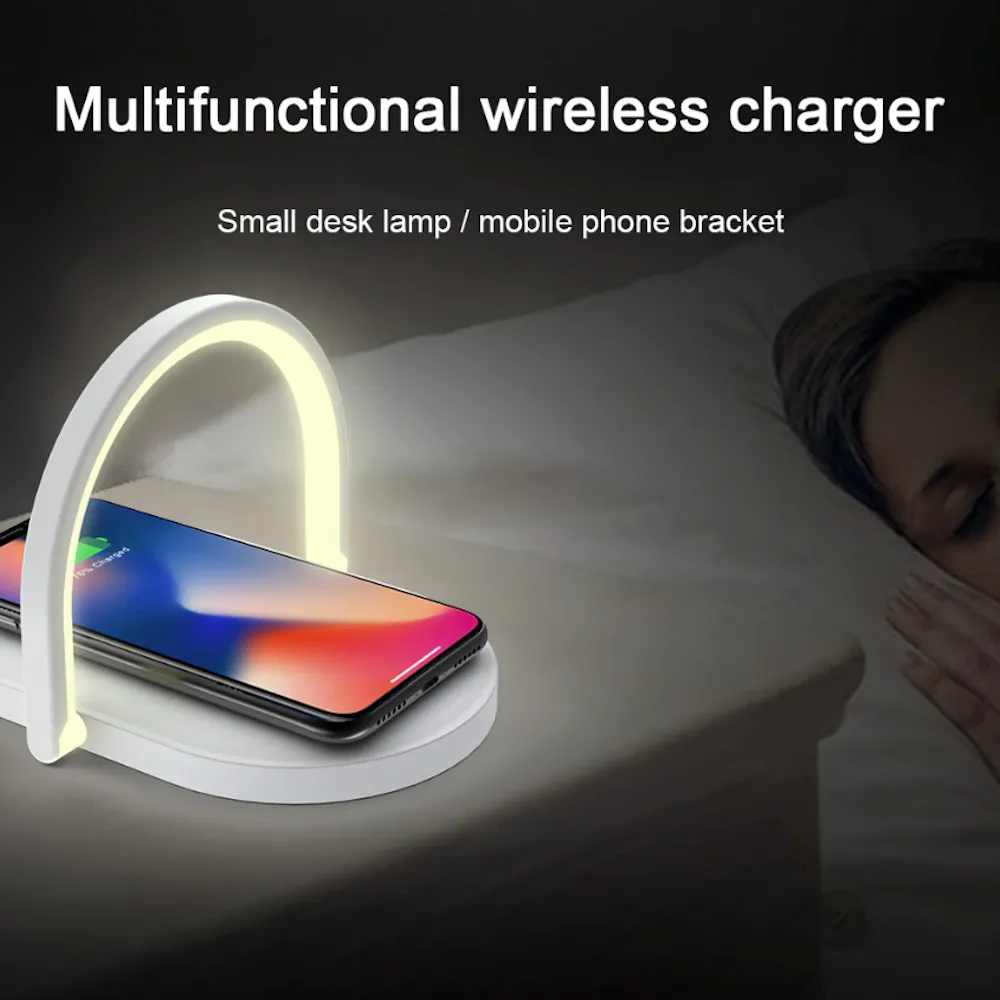 Multi Function Wireless Phone Charger With Adjustable LED Light