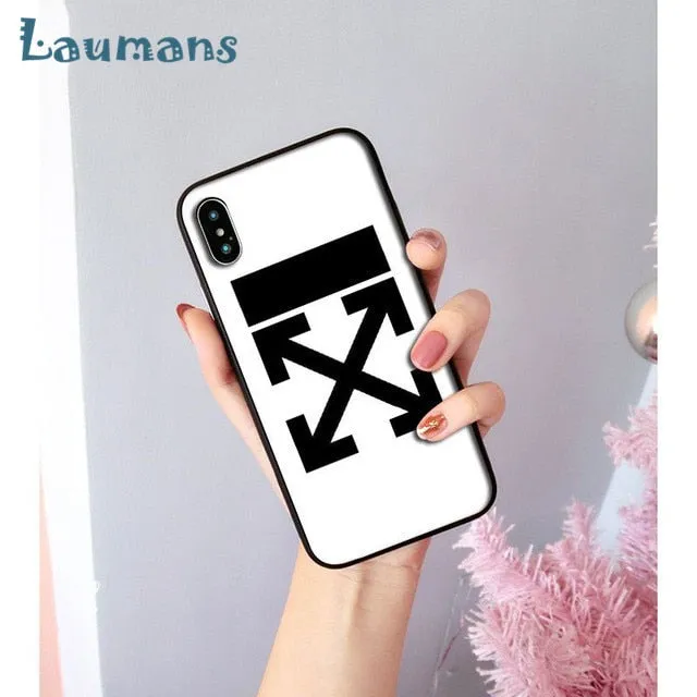 Off white phone cases for iPhone 8 7 6 6S Plus X XS MAX 5 5S SE XR 11 11pro max