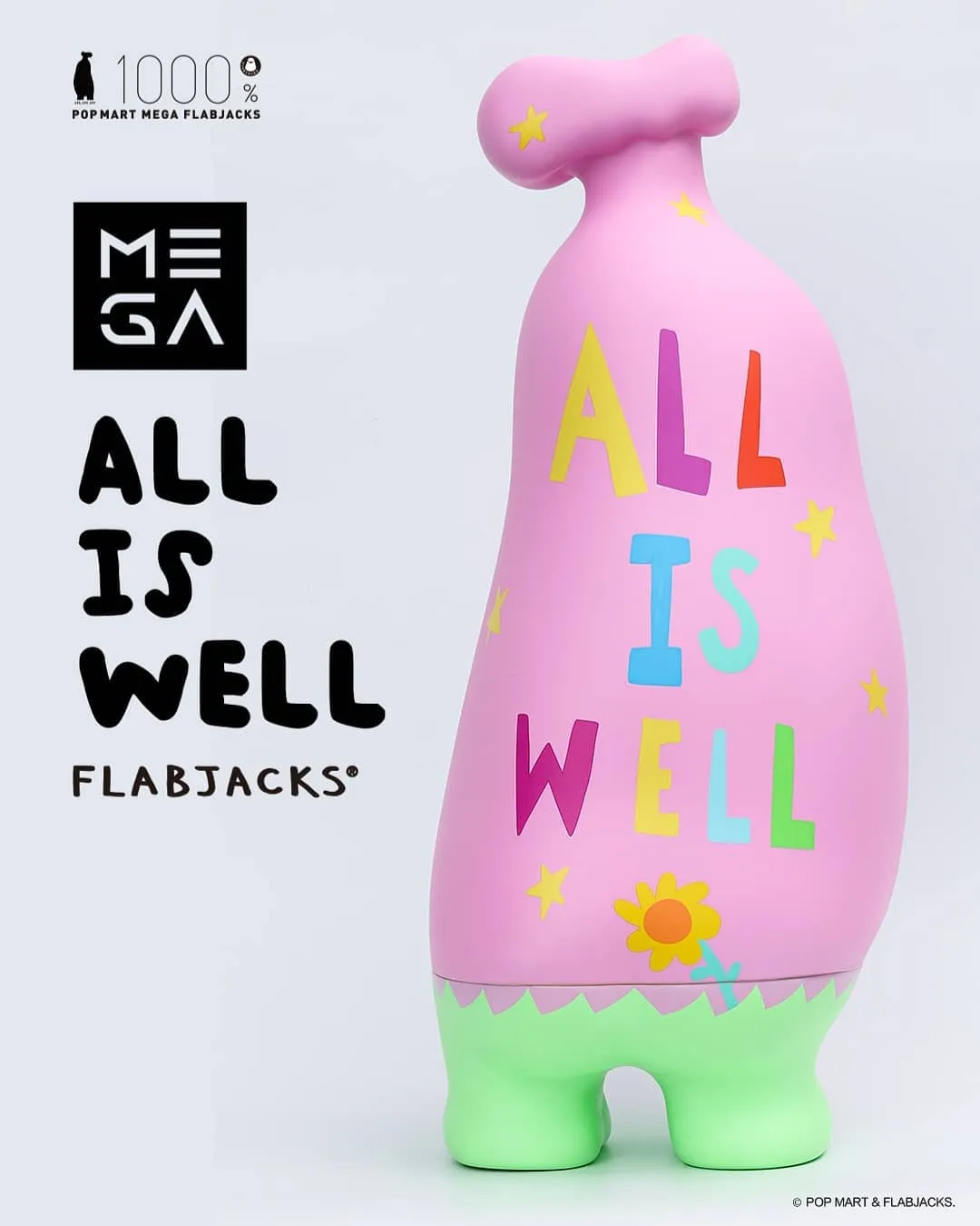 POP MART MEGA Reserve Series 1000% Flabjacks All Is Well