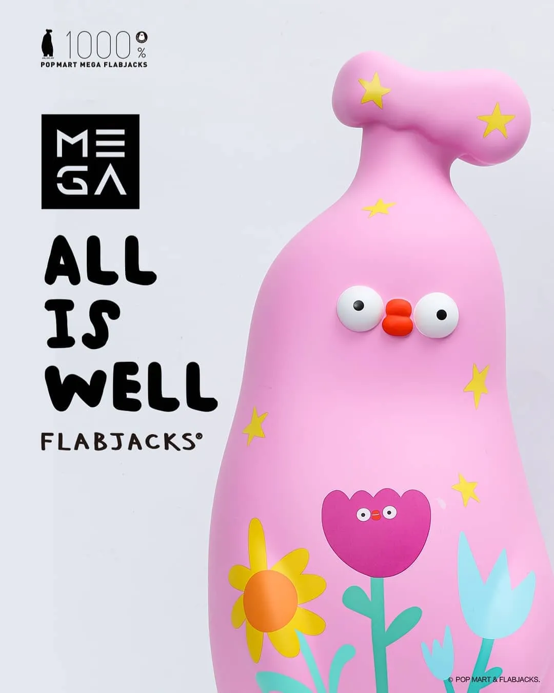 POP MART MEGA Reserve Series 1000% Flabjacks All Is Well