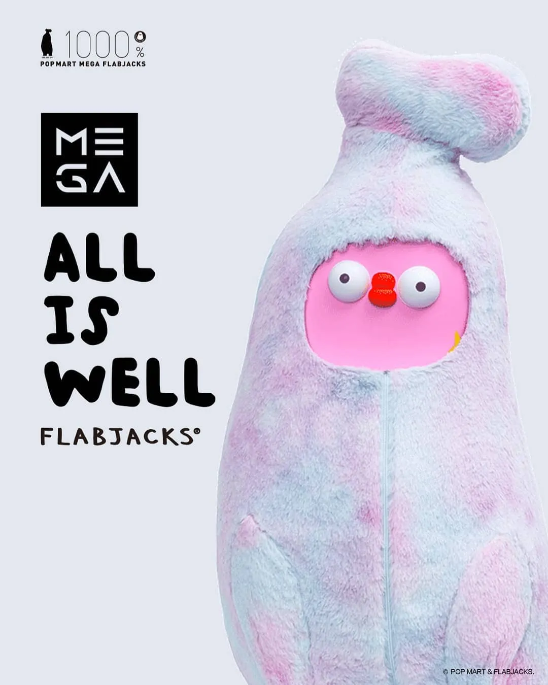 POP MART MEGA Reserve Series 1000% Flabjacks All Is Well