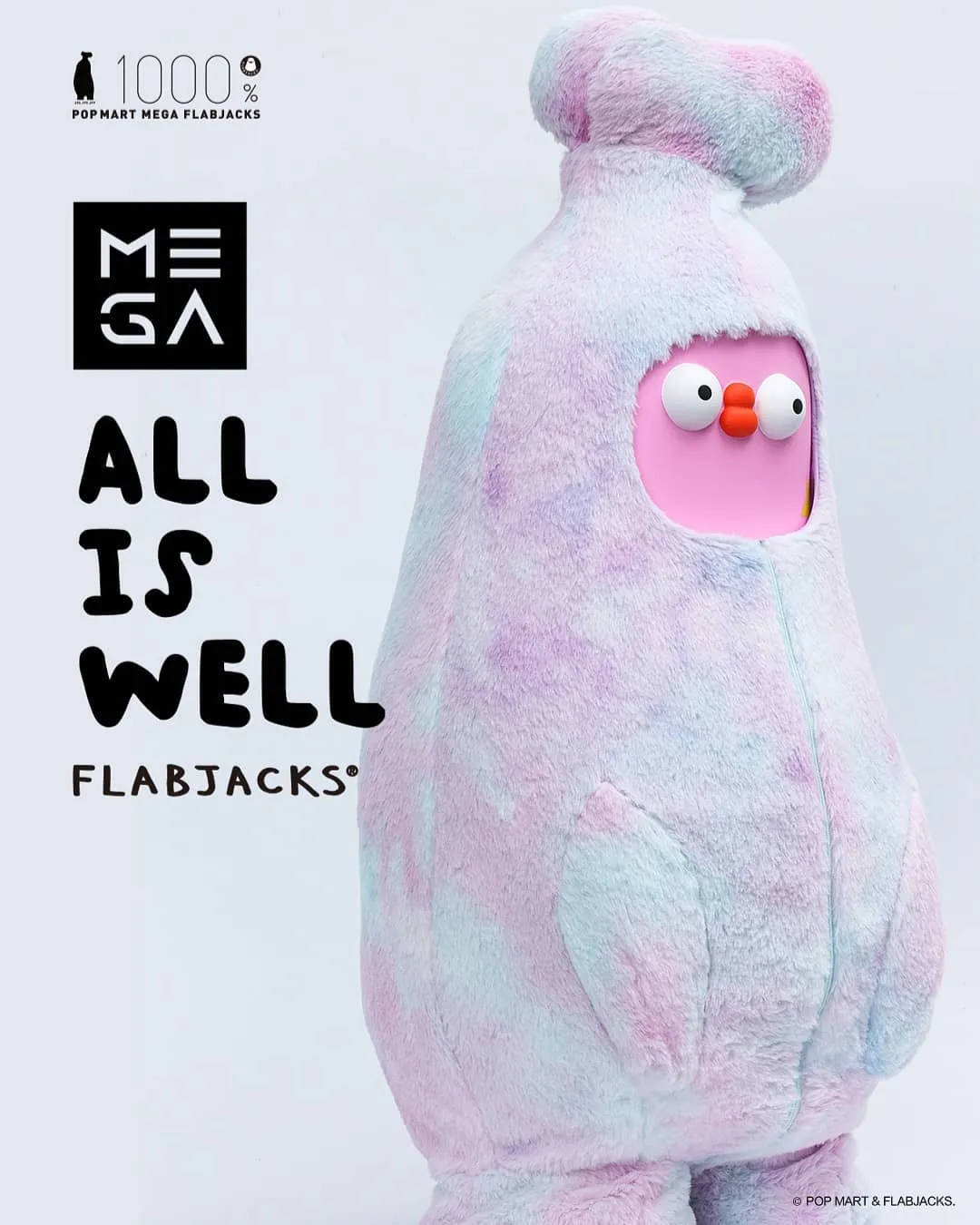 POP MART MEGA Reserve Series 1000% Flabjacks All Is Well