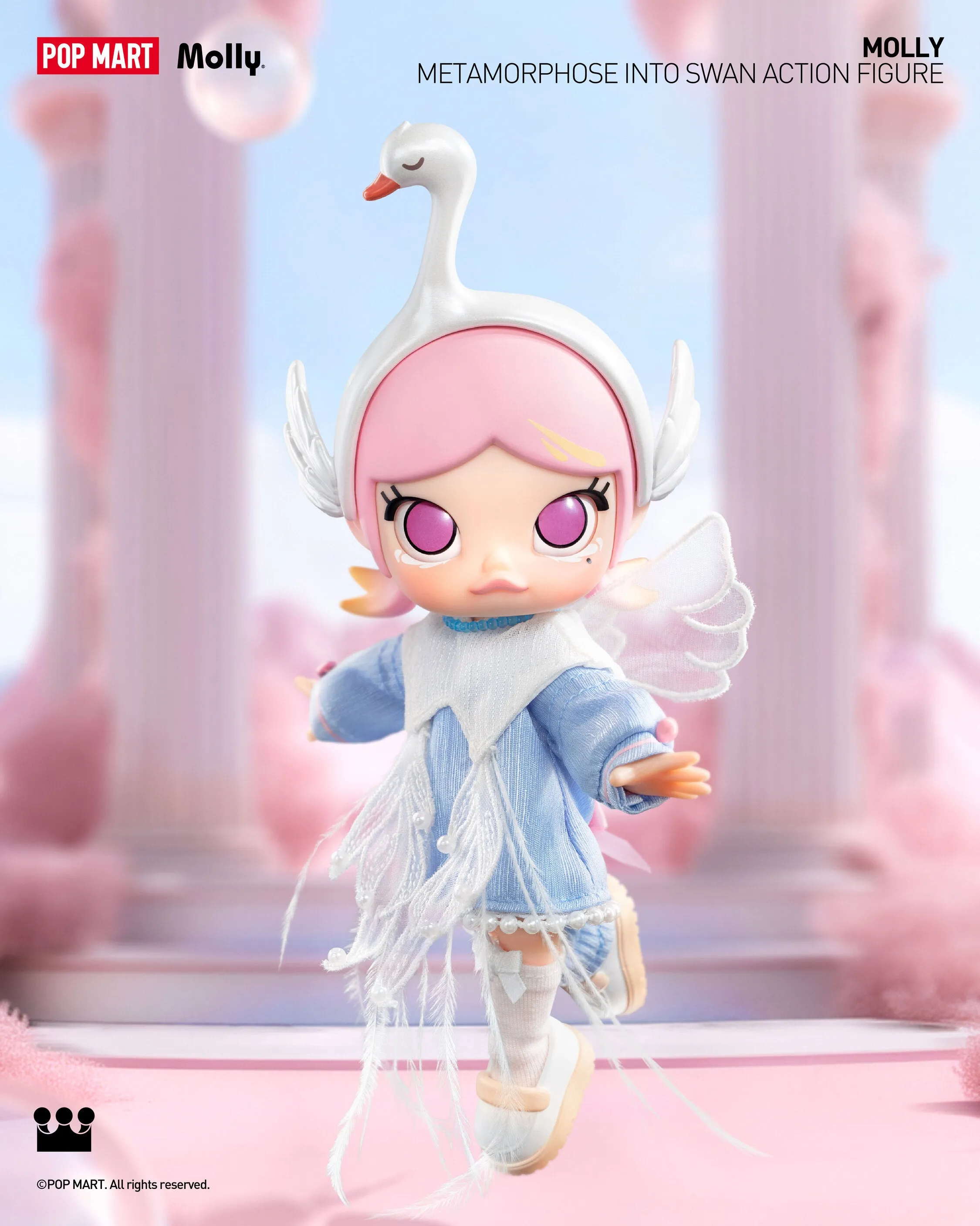 POP MART MOLLY Metamorphose into Swan Action Figure