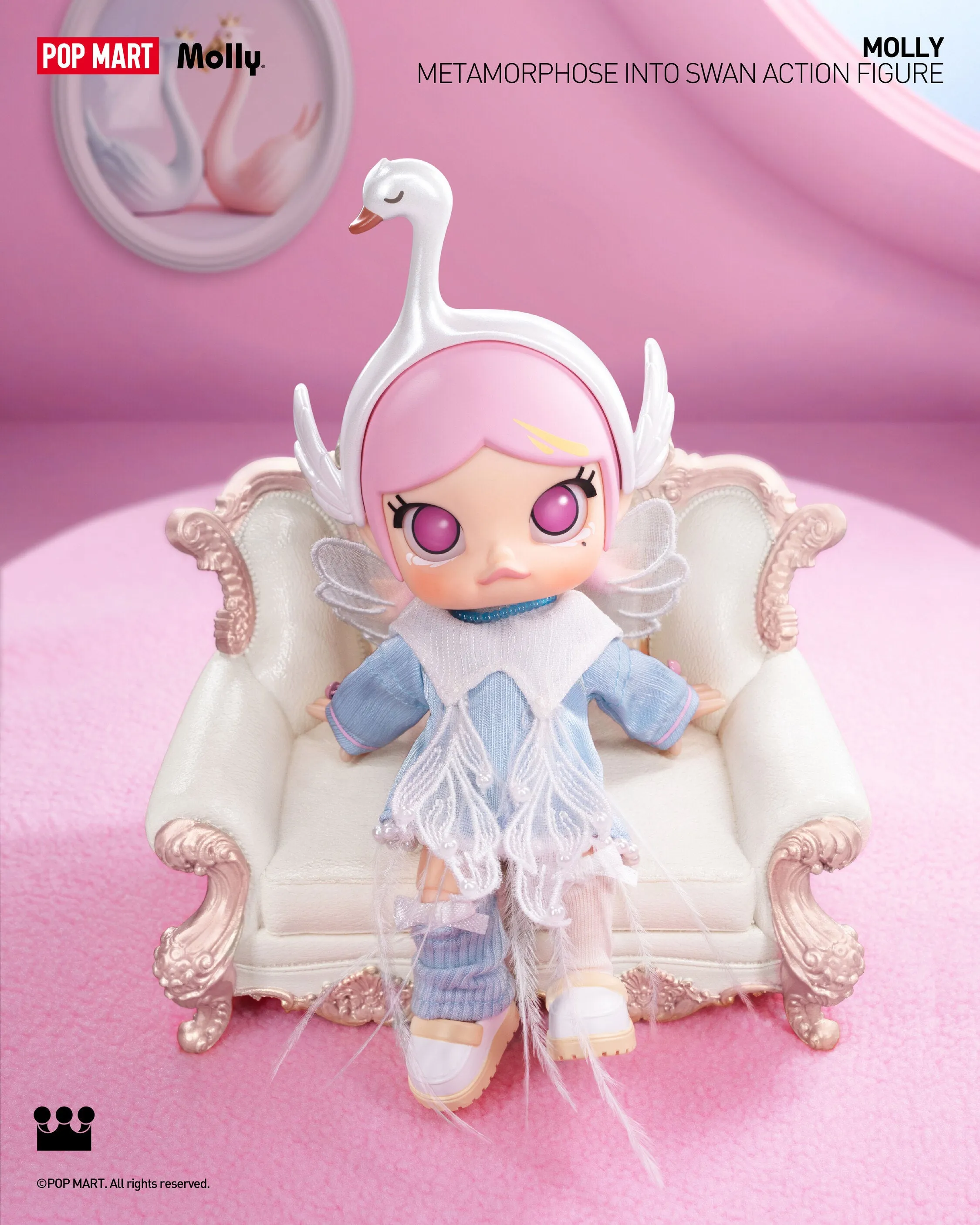 POP MART MOLLY Metamorphose into Swan Action Figure