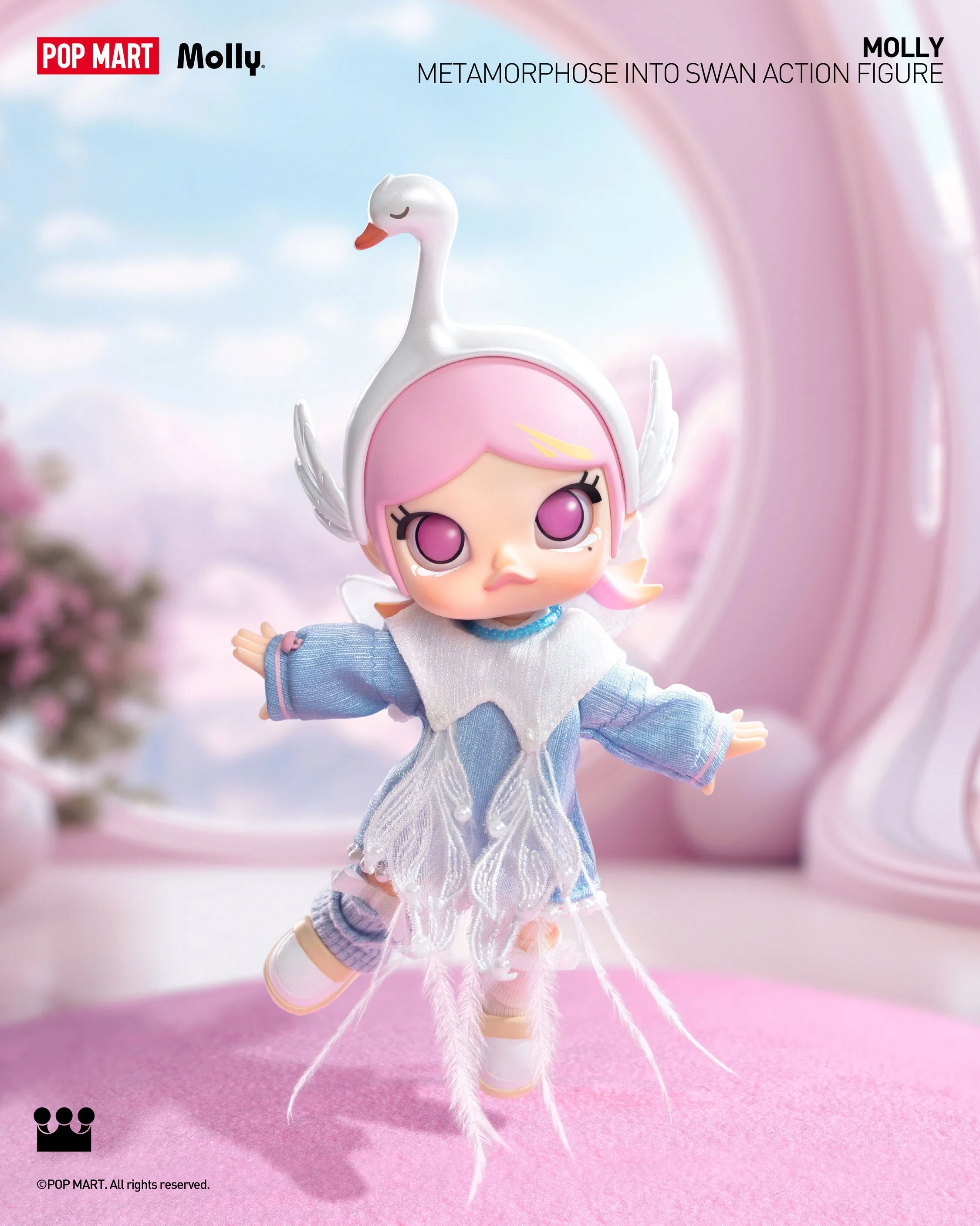 POP MART MOLLY Metamorphose into Swan Action Figure