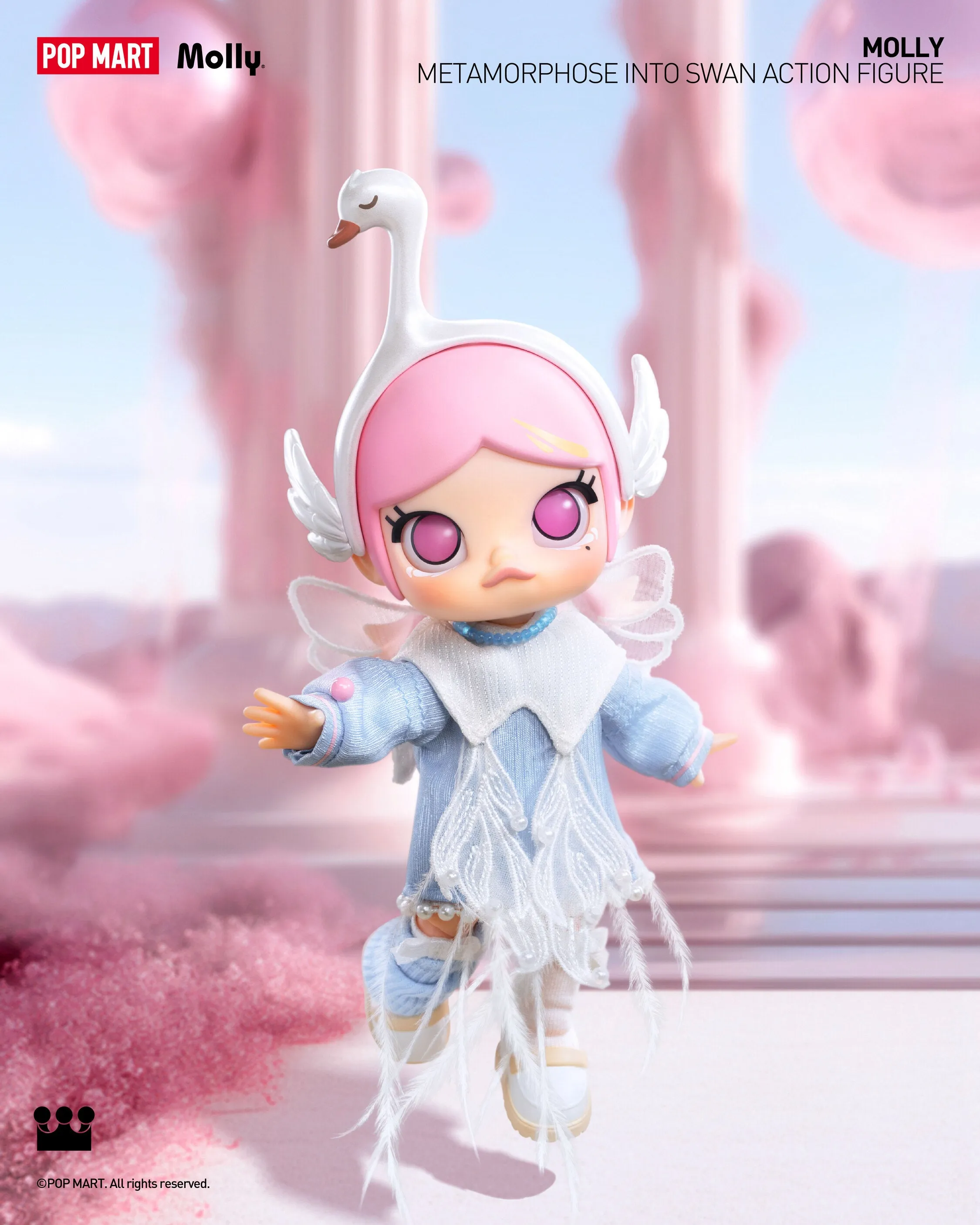 POP MART MOLLY Metamorphose into Swan Action Figure