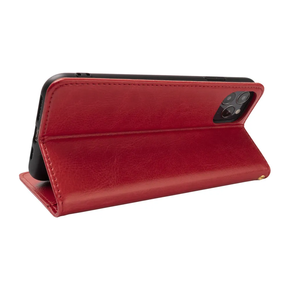 Red Shockproof phone case for Samsung Galaxy Note 20 card slot wallet