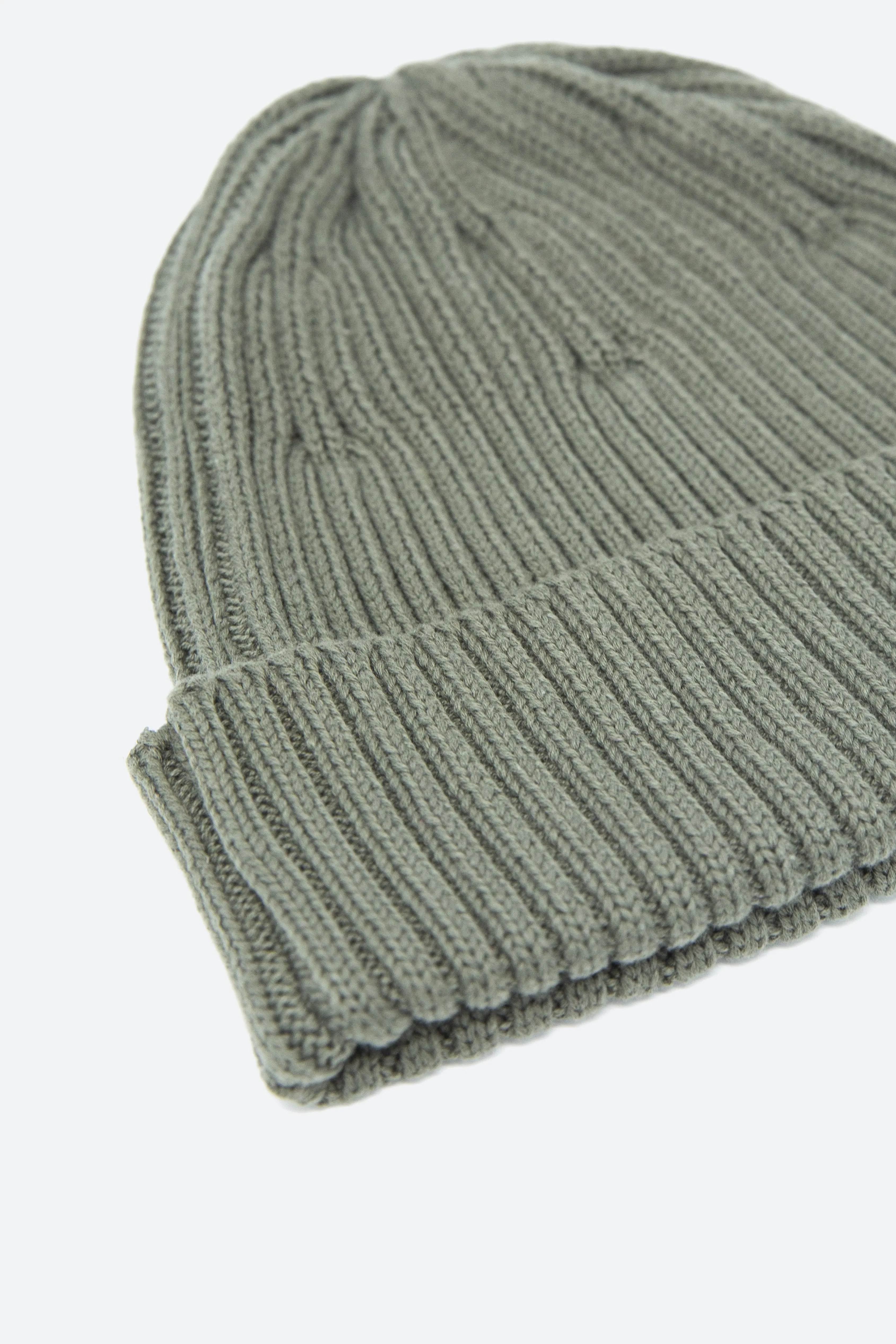 Ribbed Beanie - Olive