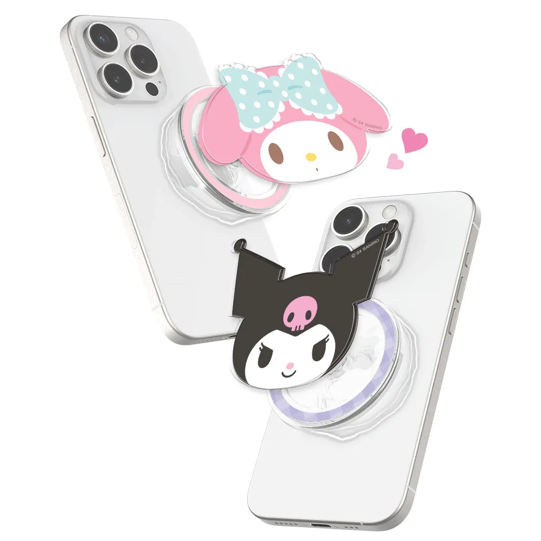 Sanrio Characters Transparent MagSafe Smart Tok Magnetic Airbag Stand Phone Grip Holder