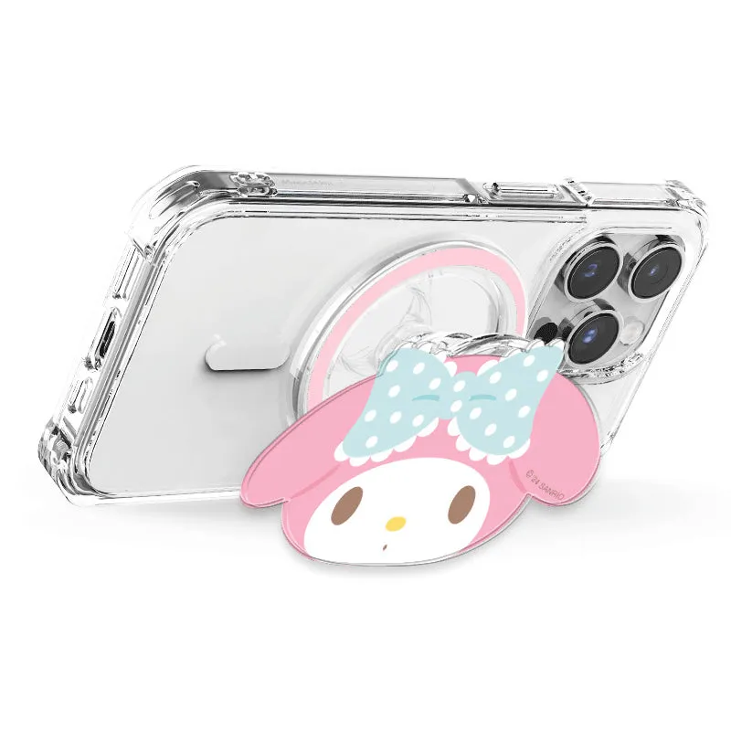 Sanrio Characters Transparent MagSafe Smart Tok Magnetic Airbag Stand Phone Grip Holder