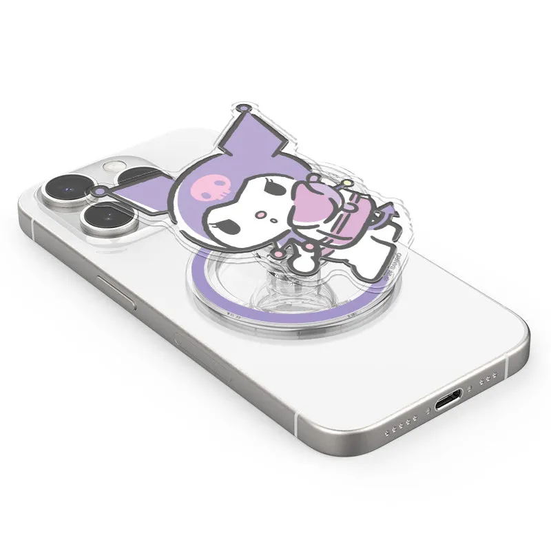 Sanrio Characters Transparent MagSafe Smart Tok Magnetic Airbag Stand Phone Grip Holder