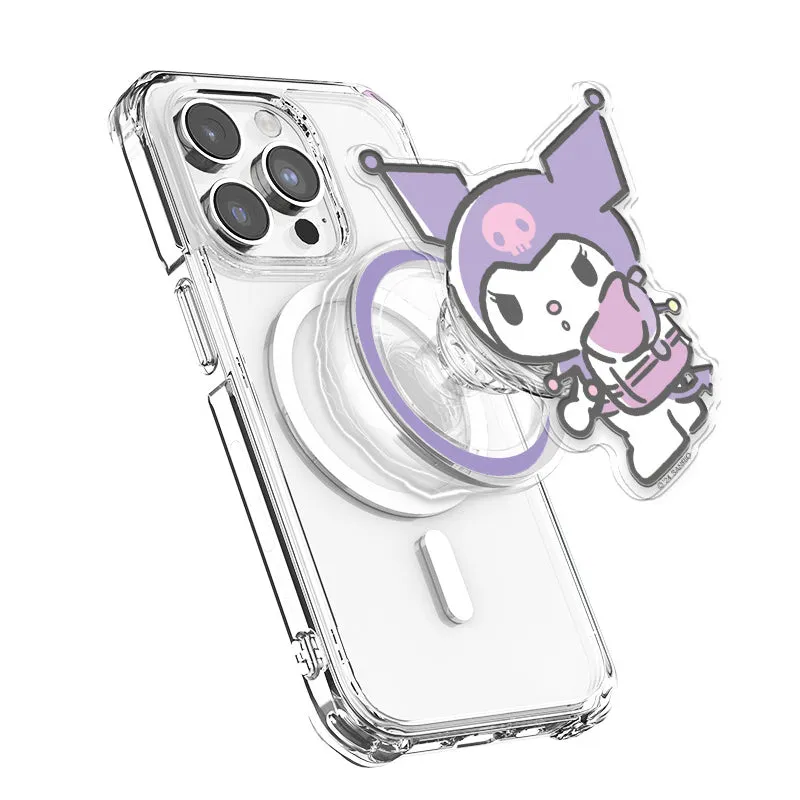 Sanrio Characters Transparent MagSafe Smart Tok Magnetic Airbag Stand Phone Grip Holder