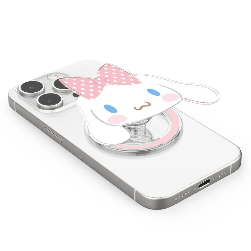 Sanrio Characters Transparent MagSafe Smart Tok Magnetic Airbag Stand Phone Grip Holder