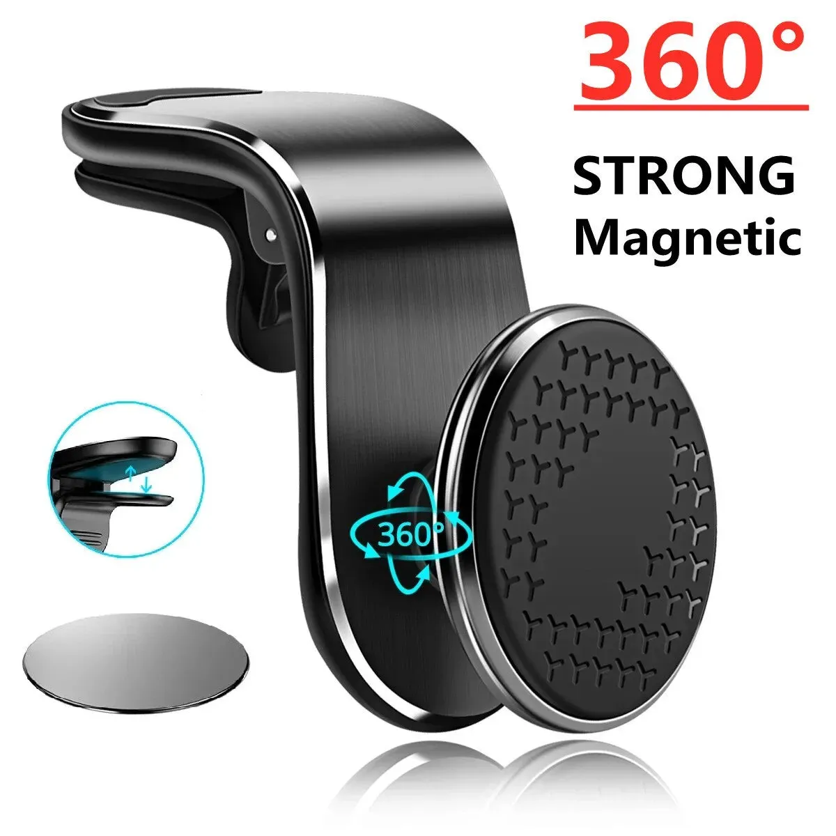 Secure Your Phone on the Go with our Magnetic Car Phone Holder Stand for Air Vent  iPhone Samsung Xiaomi