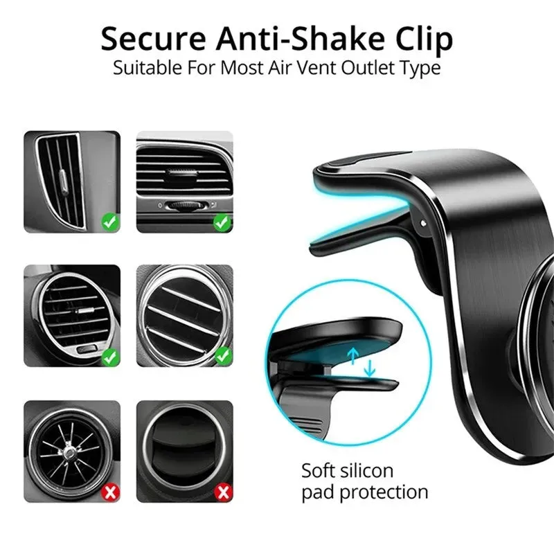 Secure Your Phone on the Go with our Magnetic Car Phone Holder Stand for Air Vent  iPhone Samsung Xiaomi