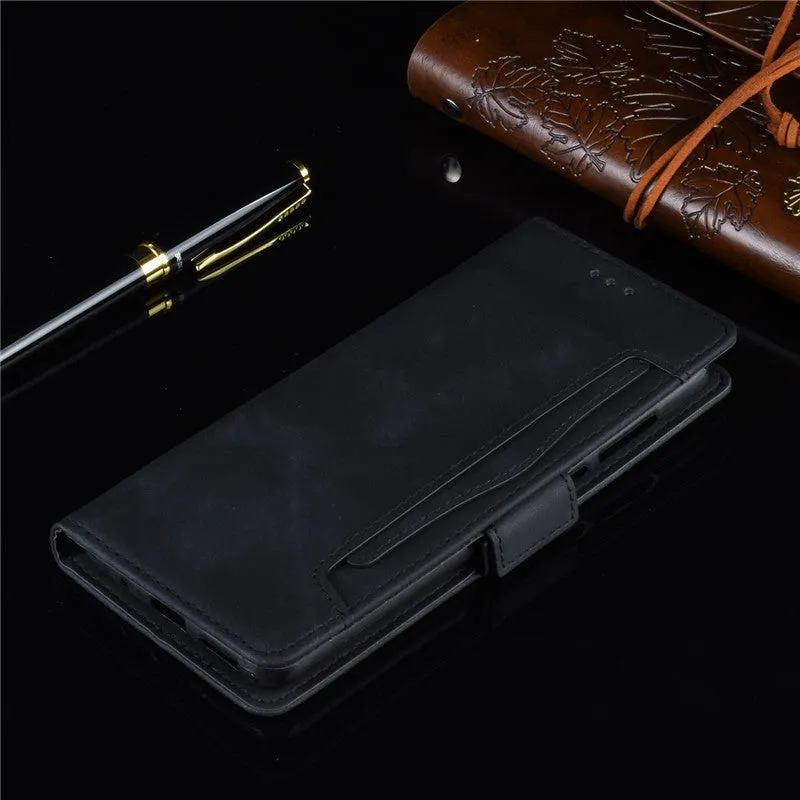 Shockproof wallet leather case with bracket for Red MiNote 9s/Note 9 Pro/Note 9 Pro Maxmobile phone case Black