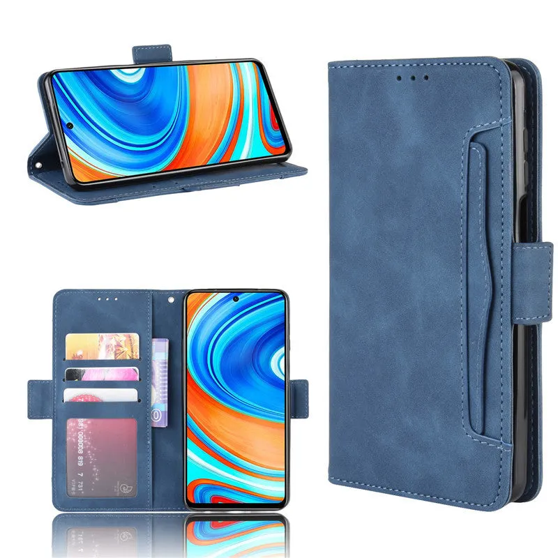 Shockproof wallet leather case with bracket for Red MiNote 9s/Note 9 Pro/Note 9 Pro Maxmobile phone case Black